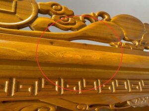 Tall wooden altar table with 3 drawers and 1 compartment, Chinese style.
