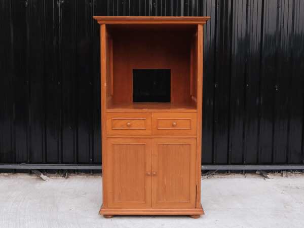 Teak wood frame cabinet, 2 drawers, 2 doors, TV cabinet, hotel work_FBBE7MS14Q