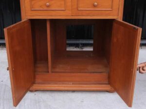 Teak wood frame cabinet, 2 drawers, 2 doors, TV cabinet, hotel work_FBBE7MS14Q