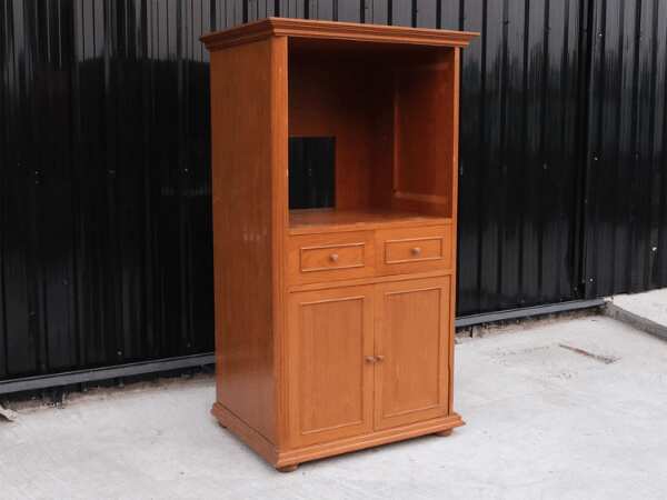 Teak wood frame cabinet, 2 drawers, 2 doors, TV cabinet, hotel work_FBBE7MS14Q