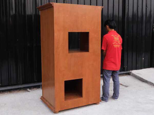 Teak wood frame cabinet, 2 drawers, 2 doors, TV cabinet, hotel work_FBBE7MS14Q