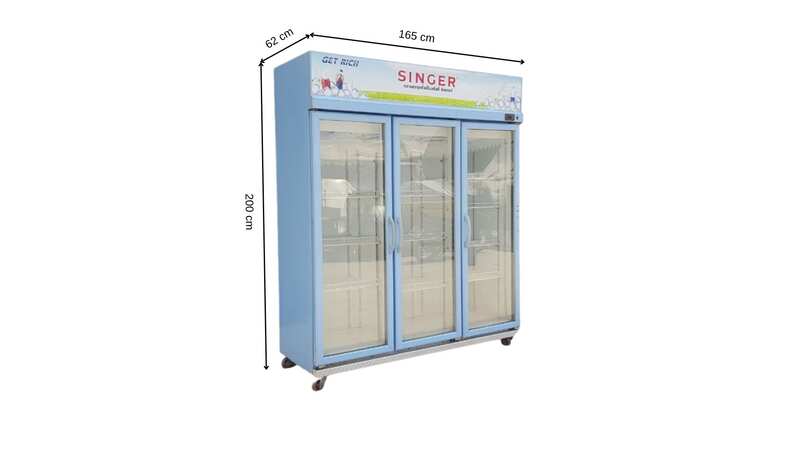 Singer SGPM-4203 3-door beverage cooler, size 42 cu._G7M2DESGP2