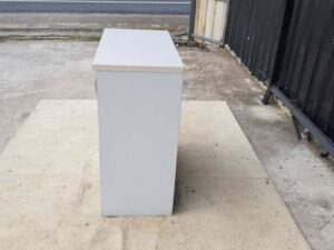 Two-door sliding file cabinet, white wooden frame, TAIYO brand