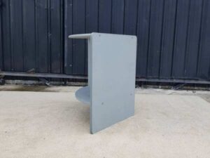 2-shelf corner wooden shelf, grey