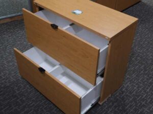 Wooden filing cabinet, 2 drawers, hanging file type, brown (no key)_GJJYEGVIQE