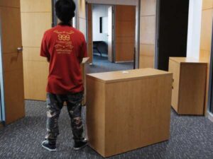 Wooden filing cabinet, 2 drawers, hanging file type, brown (no key)_GJJYEGVIQE