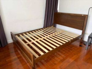 CHIC REPUBLIC Solid Wood Bed Frame – 5 ft, Brown