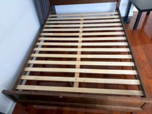 CHIC REPUBLIC Solid Wood Bed Frame – 5 ft, Brown