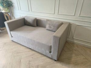 Modern Cozy Velvet Sofa Bed in Gray-Black (Brand New)