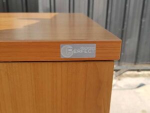2-Door MDF File Cabinet, Gray and Brown, PERFECT Brand
