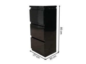 Barber shop, beauty salon cabinet, black 3-layer drawer cabinet, new product_HQGM6JYJZX