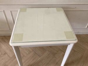 2-seat dining table set, glass top, modern style