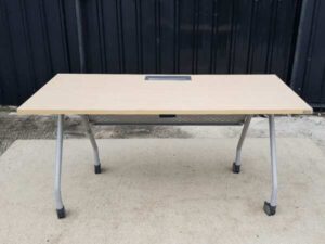 Work desk, folding table with wheels and power strip, Practika brand