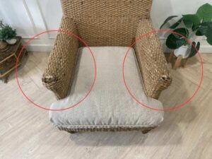 Rattan chair with comfortable fabric cushion._HXKUJH1YDN