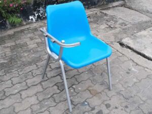 Blue Lecture Chair with Gray Legs_I2GKOL3W1G