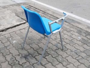 Blue Lecture Chair with Gray Legs_I2GKOL3W1G