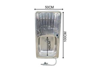 Stainless steel single bowl sink