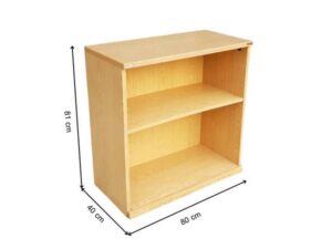 MOFLEX 2-Compartment Document Shelving, Brown Wooden Frame