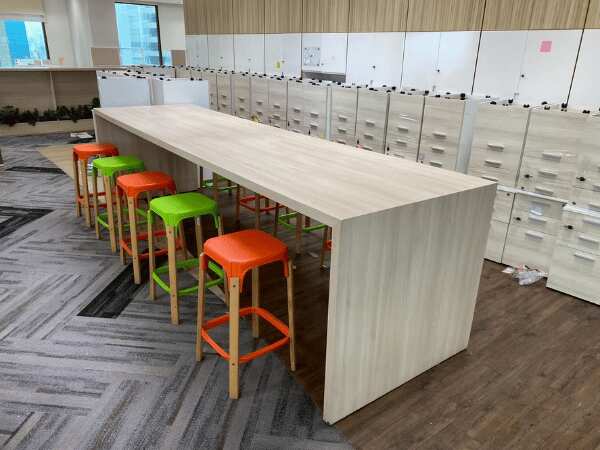 Bar table, wooden frame, modern style, 360 cm