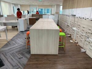 Bar table, wooden frame, modern style, 360 cm