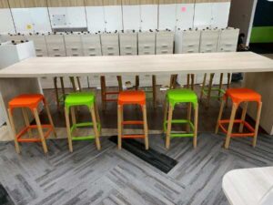 Bar table, wooden frame, modern style, 360 cm