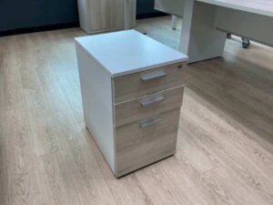 Mobile Cabinet with 3 Drawers, Wheels, Gray