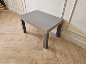 Coffee table, particle board, grey, IKEA brand, LACK model (1)