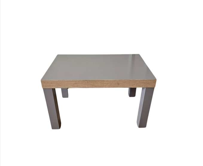 Coffee table, particle board, grey, IKEA brand, LACK model (1)