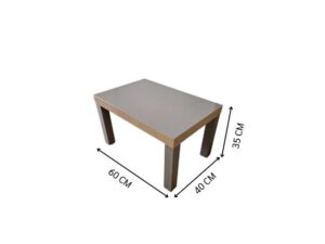 Coffee table, particle board, grey, IKEA brand, LACK model (1)