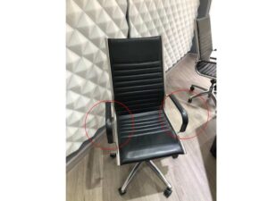 Office chair, steel frame, leather covering, black, Modernform brand._P1WMHILH6K_IV36GG9ZET