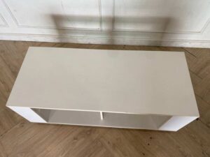 Wooden TV shelf, 2 shelves, white_IVPB510VXL