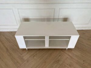 Wooden TV shelf, 2 shelves, white_IVPB510VXL