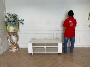 Wooden TV shelf, 2 shelves, white_IVPB510VXL