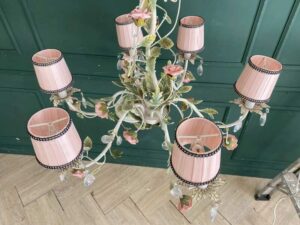 Pink Rose Chandelier