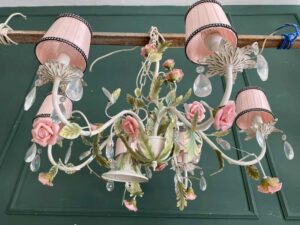 Pink Rose Chandelier