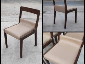 Wooden chair with leather cushion dining chair Restaurant chairs, Promptcontract Furniture brand_J5ZRAT4KVJ
