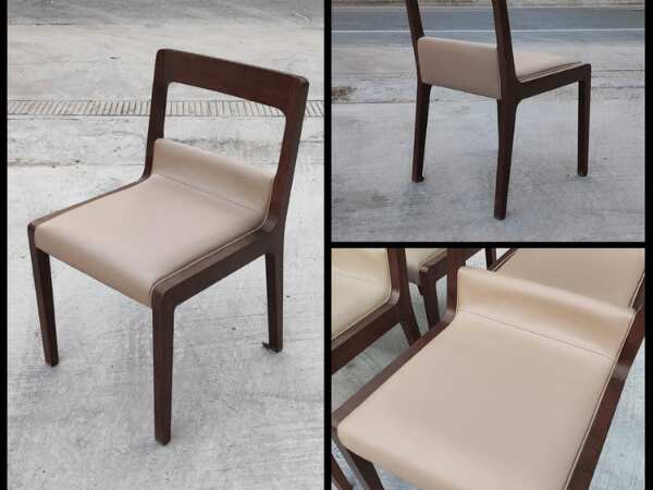 Wooden chair with leather cushion dining chair Restaurant chairs, Promptcontract Furniture brand_J5ZRAT4KVJ