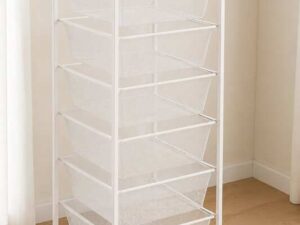 IKEA JONAXEL 6-drawer storage unit, white steel (1)