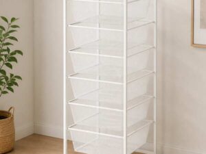 IKEA JONAXEL 6-drawer storage unit, white steel (1)