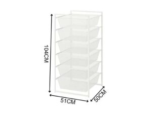 IKEA JONAXEL 6-drawer storage unit, white steel (1)