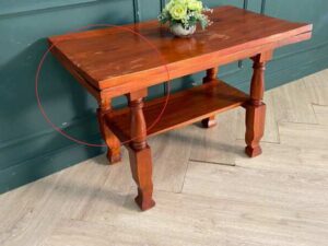 Wooden coffee table, 82 cm wide