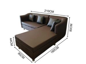 Cozy Modern L-Shaped Sofa in Brown (Brand New)_K0HXYC36Z0