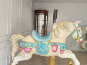 Large Vintage-Style Fiberglass Decorative Carousel Horse