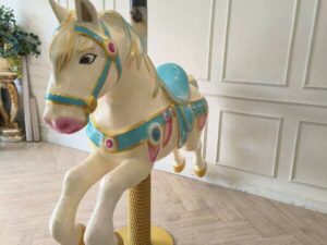 Large Vintage-Style Fiberglass Decorative Carousel Horse