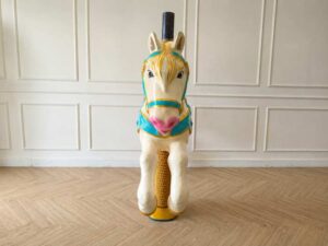 Large Vintage-Style Fiberglass Decorative Carousel Horse