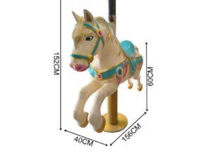 Large Vintage-Style Fiberglass Decorative Carousel Horse