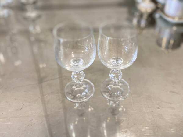 Wine glass, clear crystal glass