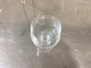 Wine glass, clear crystal glass