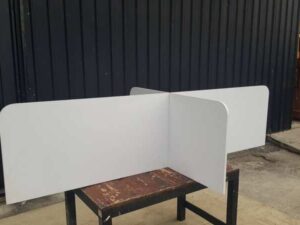 White Group Desk Partition