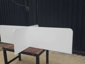 White Group Desk Partition